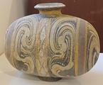 Decorated pottery cocoon jar 206BC - 220AD by Han  Dynasty